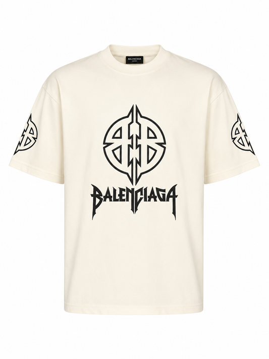 Balenciaga Herren Oversize T-Shirt Creme