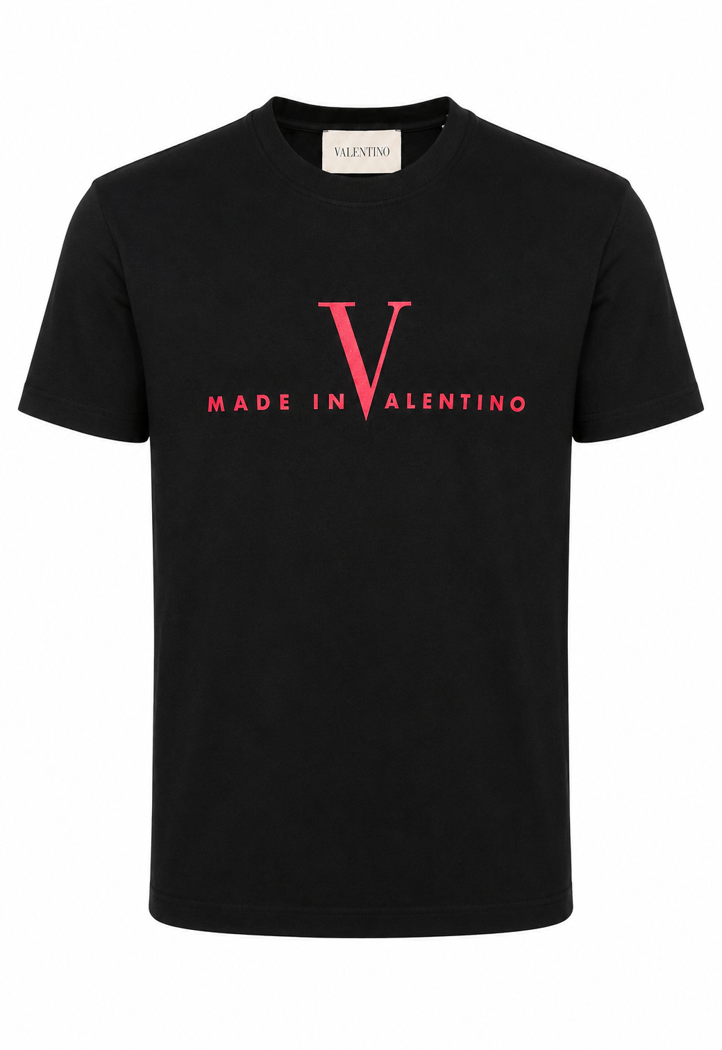 Valentino Herren T-shirt Made In Valentino Print Schwarz