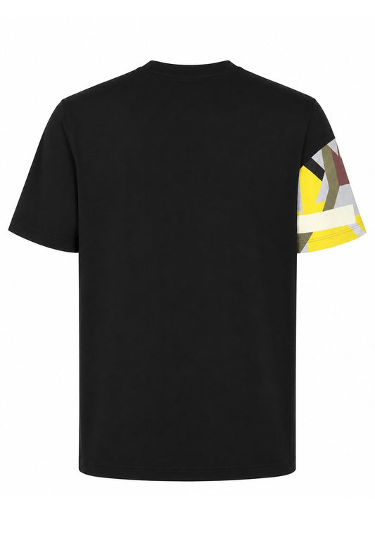 Hermès Poche En Rayure Imprime Herren T-Shirt Schwarz