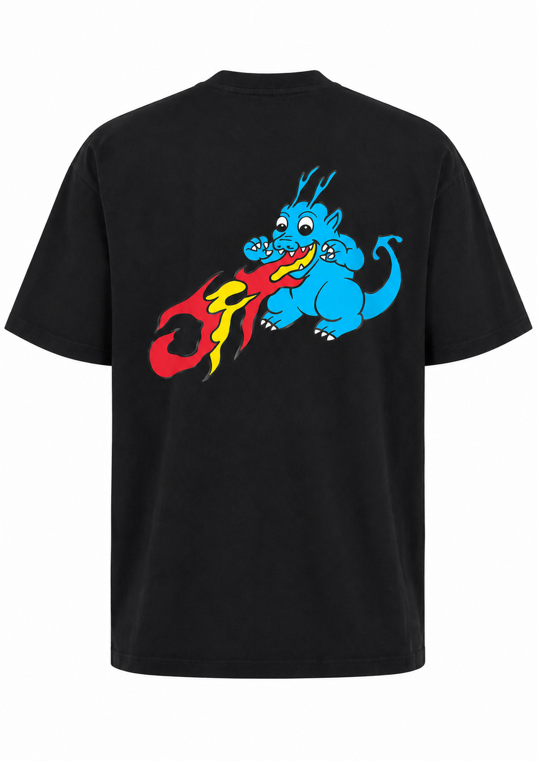 Off-White Herren T-Shirt 2024 Lunar New Year Dragon Print Schwarz