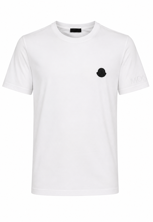 Moncler Herren Logo T-Shirt Weiß