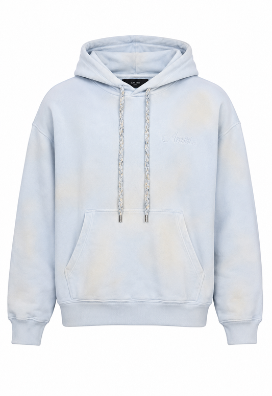Amiri Herren Oversized Hoodie Hellblau
