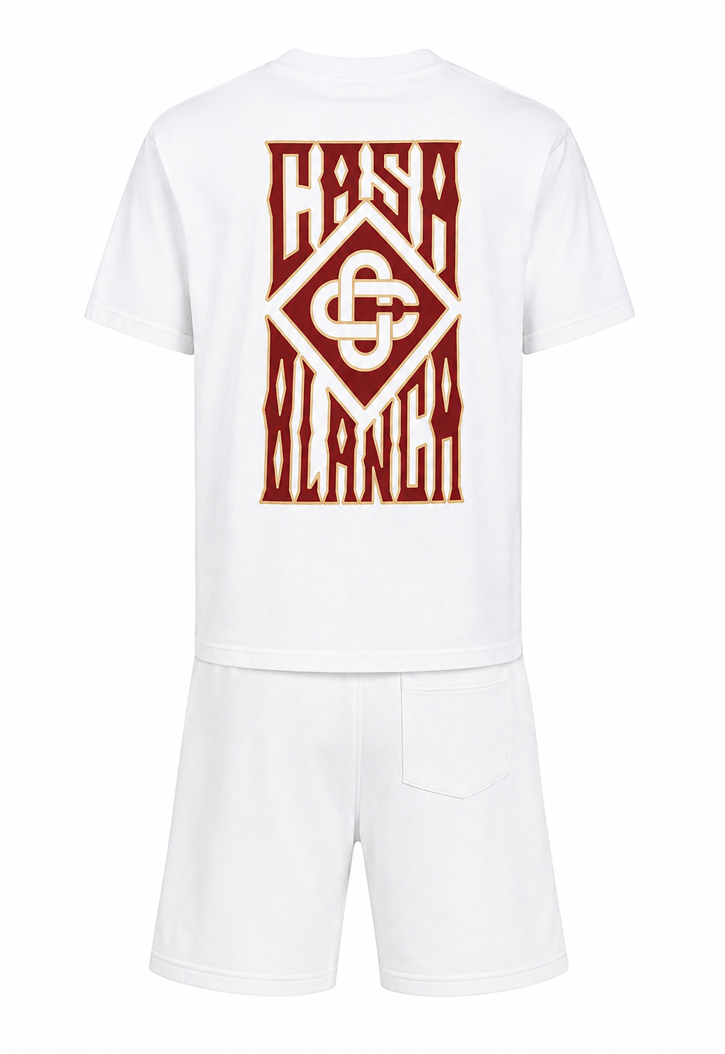 Casablanca Gothic Logo Men's Short Tracksuit White
