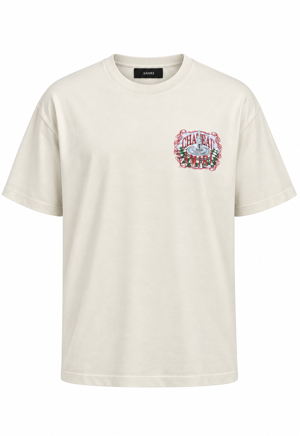 Amiri Herren T-Shirt Ecru
