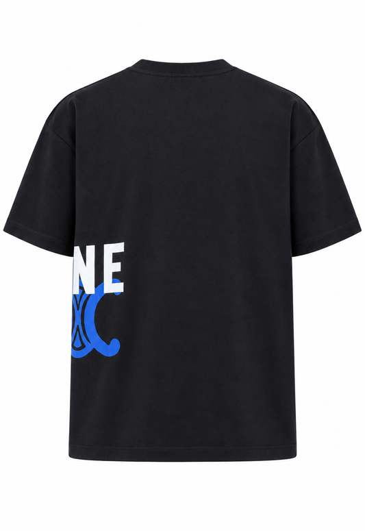 Celine Męski T-shirt Czarny