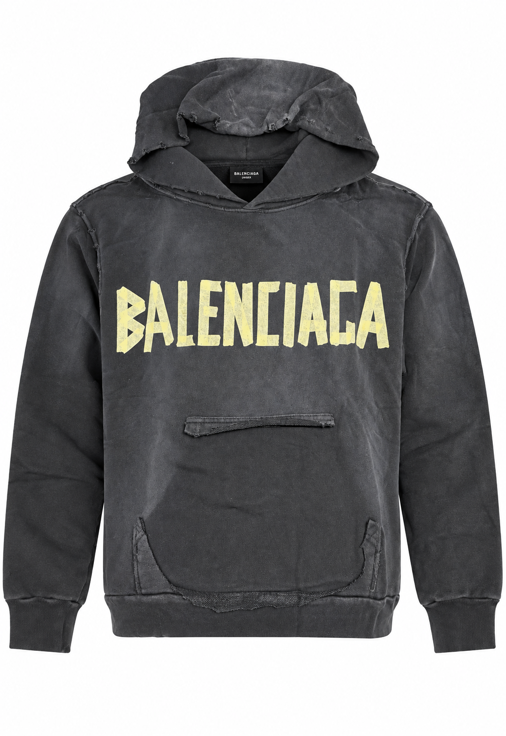 Balenciaga Herren Oversized Hoodie Anthrazit Tape Type