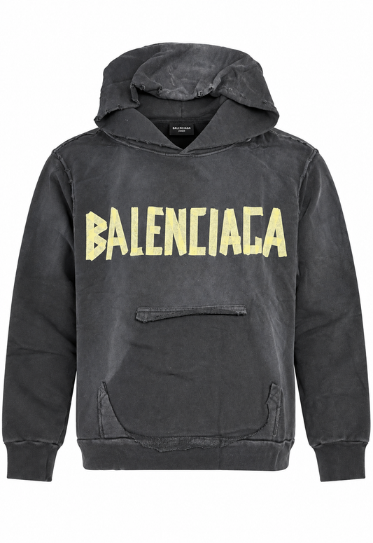 Balenciaga Herren Oversized Hoodie Anthrazit Tape Type