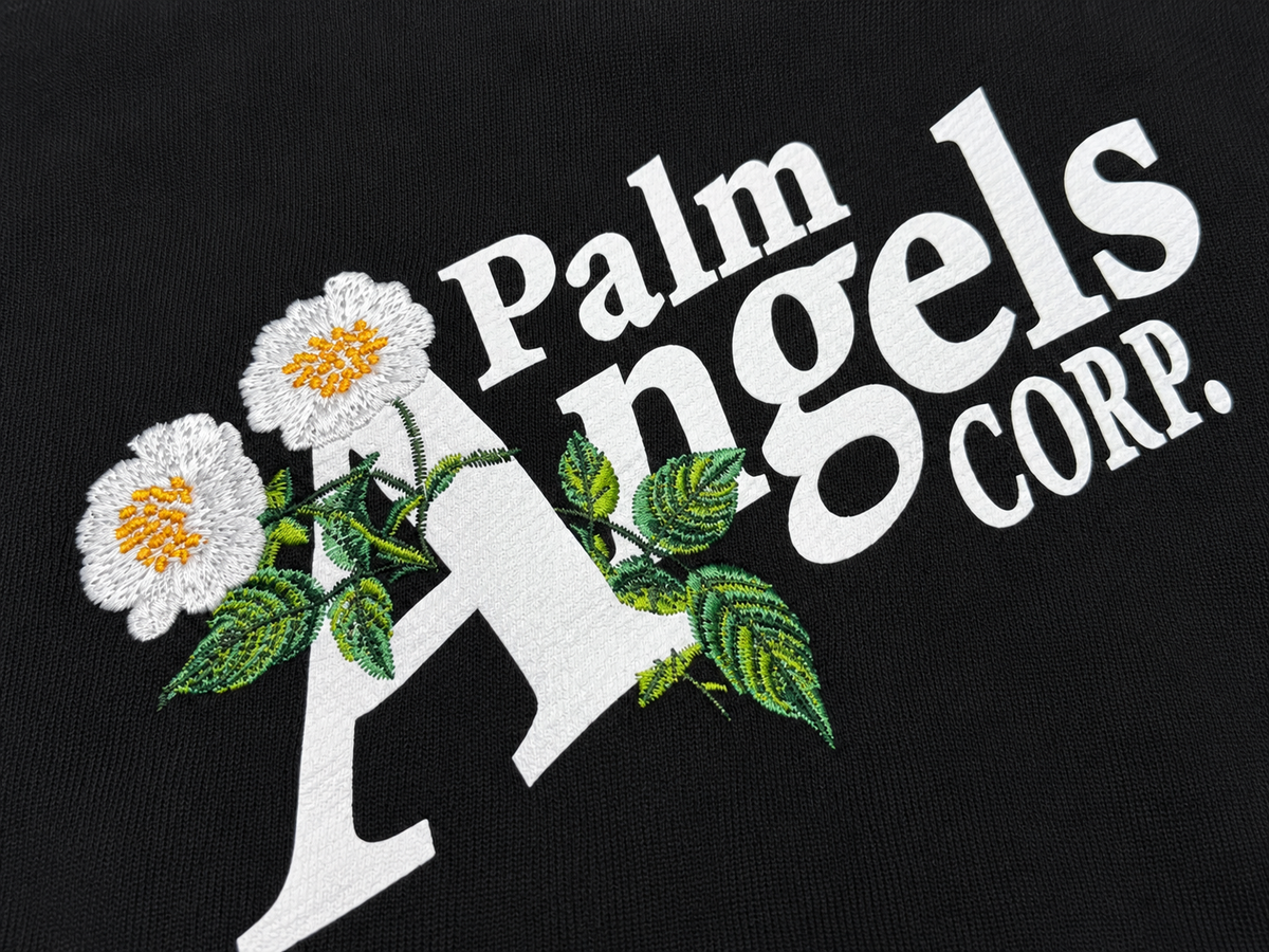Palm Angels Herren Daisy Hoodie Oversized Schwarz
