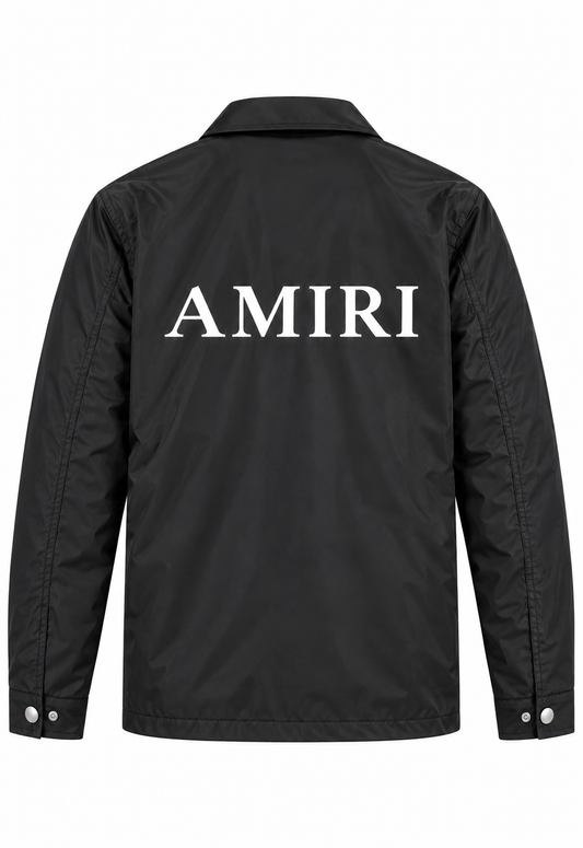 Amiri Men's MA Jacket With Logo Black Nylon
