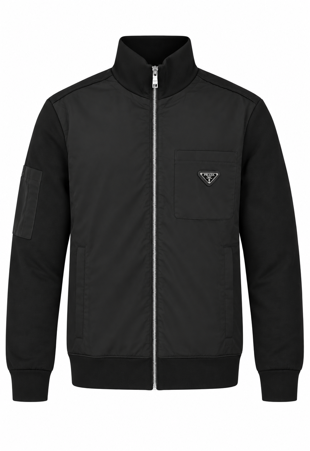 Prada Herren Trainingsanzug Schwarz Re-Nylon Details