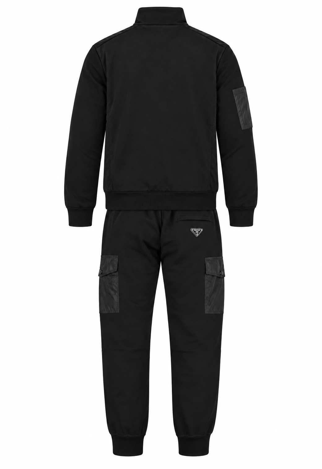 Prada Herren Trainingsanzug Schwarz Re-Nylon Details
