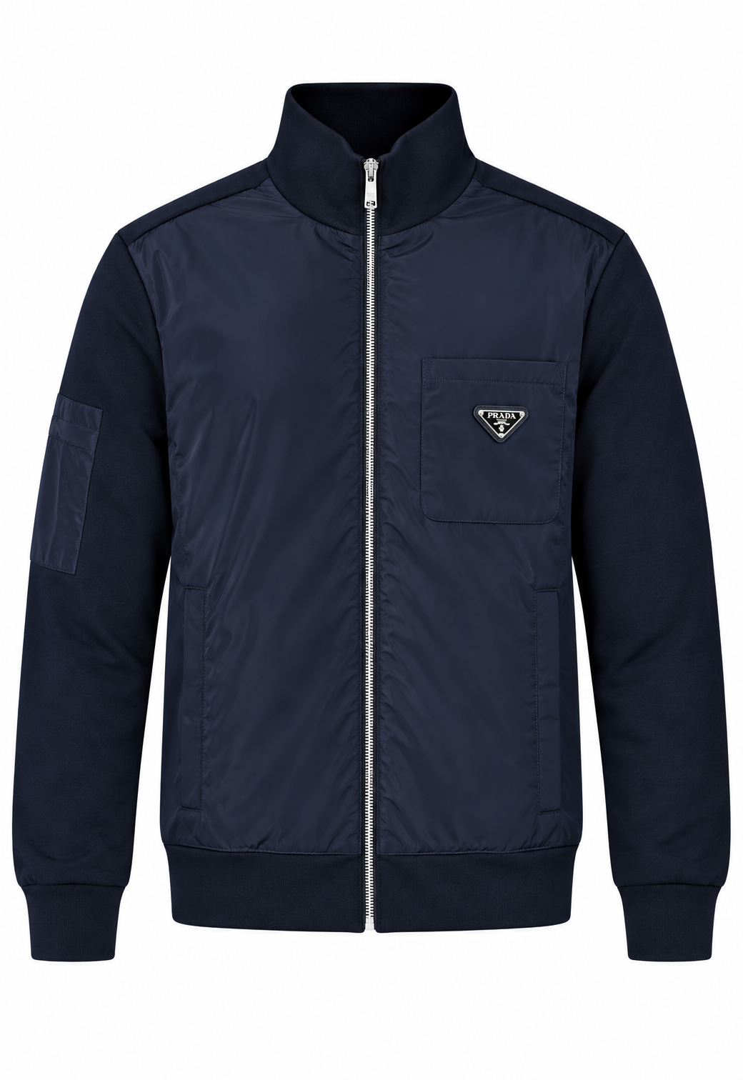 Prada Herren Trainingsanzug Blau Re-Nylon Details