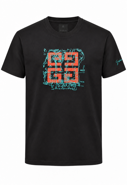 Givenchy T-shirt da uomo Nero "T-shirt 4G in cotone"