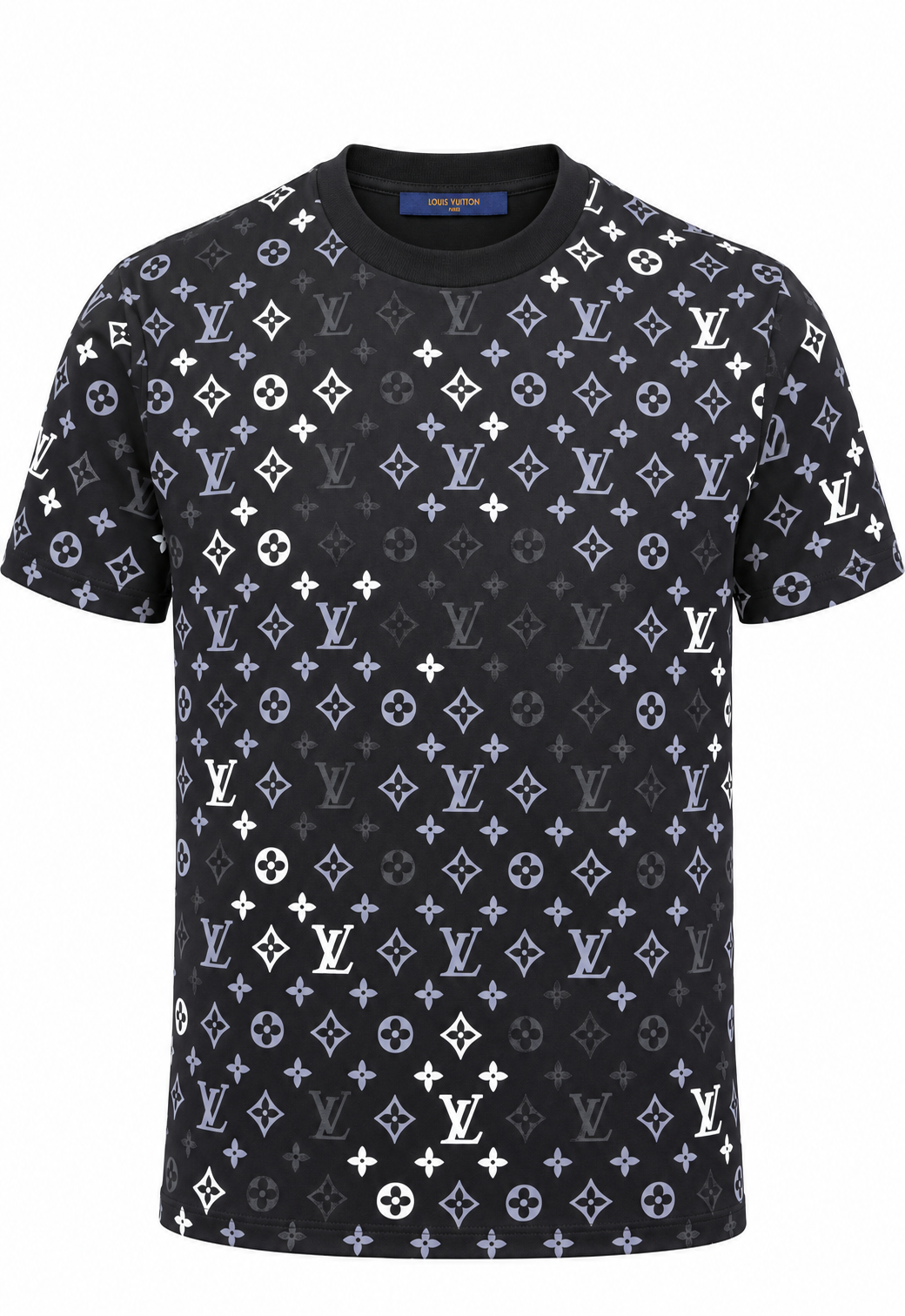 T-shirt da uomo Louis Vuitton Nero "Gradient Signature"