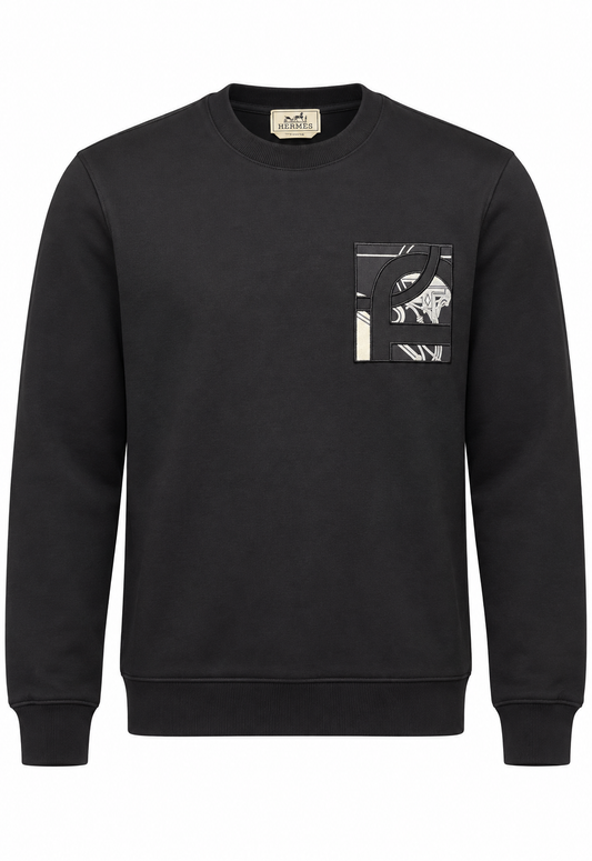 Felpa da uomo Hermès Nero "Ex-Libris"