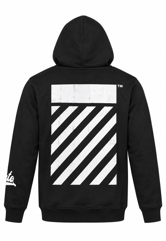 Off-White męska Bluza z kapturem Czarny "Big Off Diagonal Skate Hoodie"