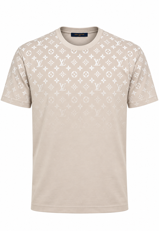 Louis Vuitton T-shirt da uomo beige "T-shirt in cotone dégradé"