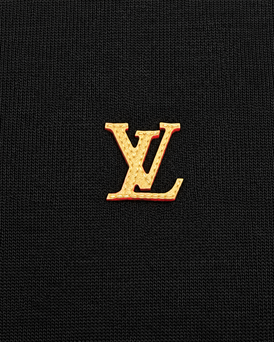 Felpa con cappuccio da uomo Louis Vuitton con zip, Nero "Felpa con cappuccio con zip con motivo Signature"