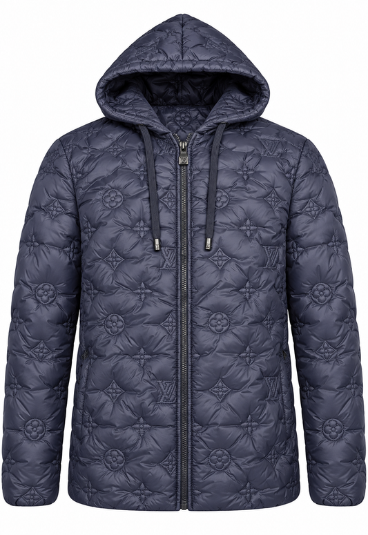 Giacca con cappuccio imbottita da uomo Louis Vuitton "Monogram Padded Hooded Blouson"