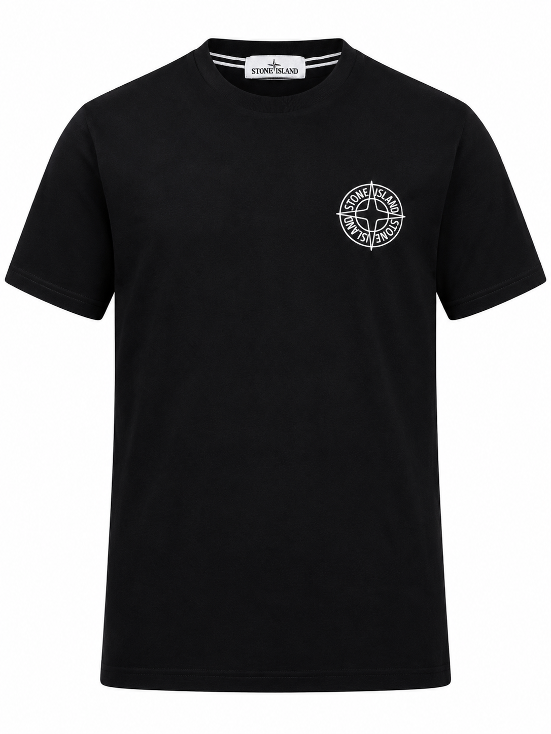 T-shirt Stone Island da uomo regular fit Nero "Outline Compass"