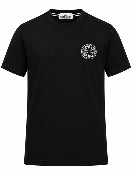 T-shirt Stone Island da uomo regular fit Nero "Outline Compass"