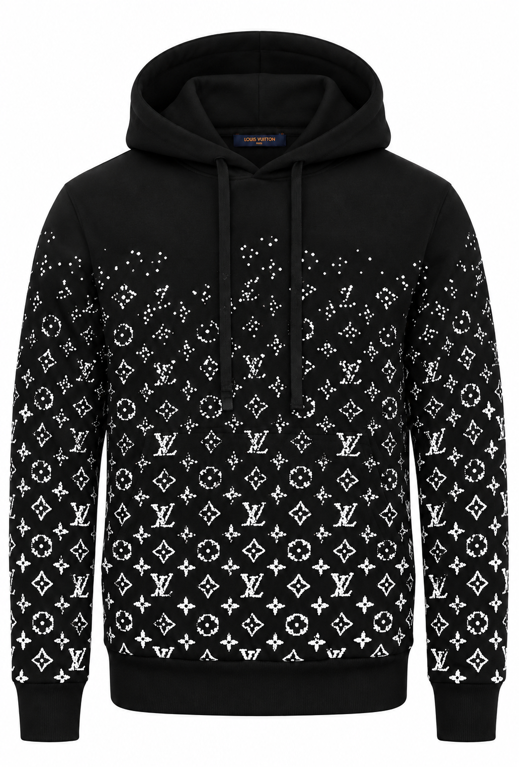 Louis Vuitton Felpa con cappuccio da uomo Nero "Felpa con cappuccio Monogram sfumato"