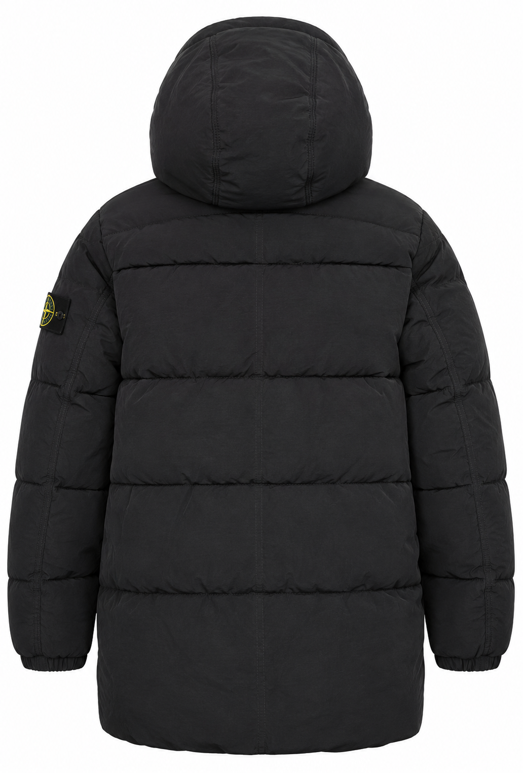 Stone Island parka da uomo in piuma con cappuccio Nero