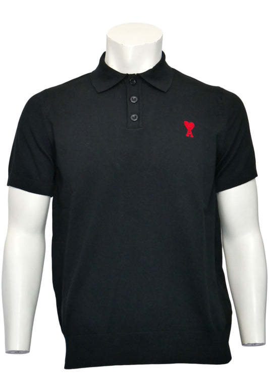 Ami Herren Poloshirt Schwarz