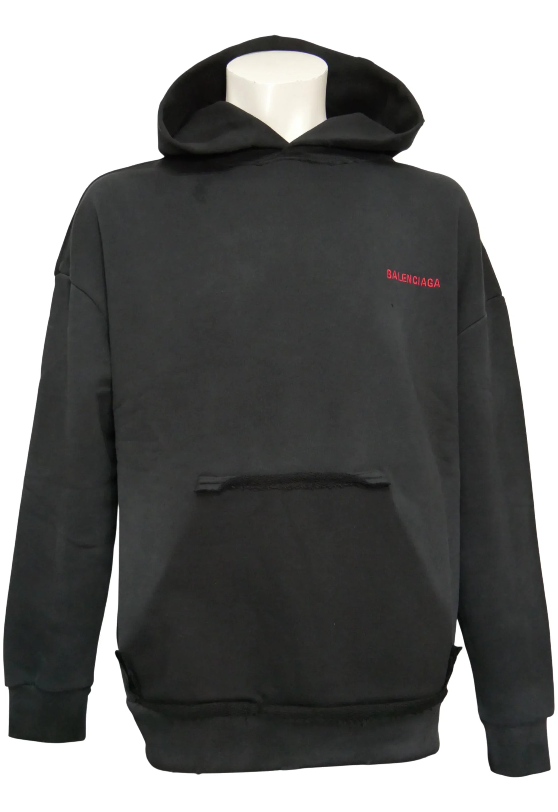 Balenciaga Herren Oversized Kapuzenpullover, Hoodie Schwarz - Original Designer Marken Outlet - Salvin Store