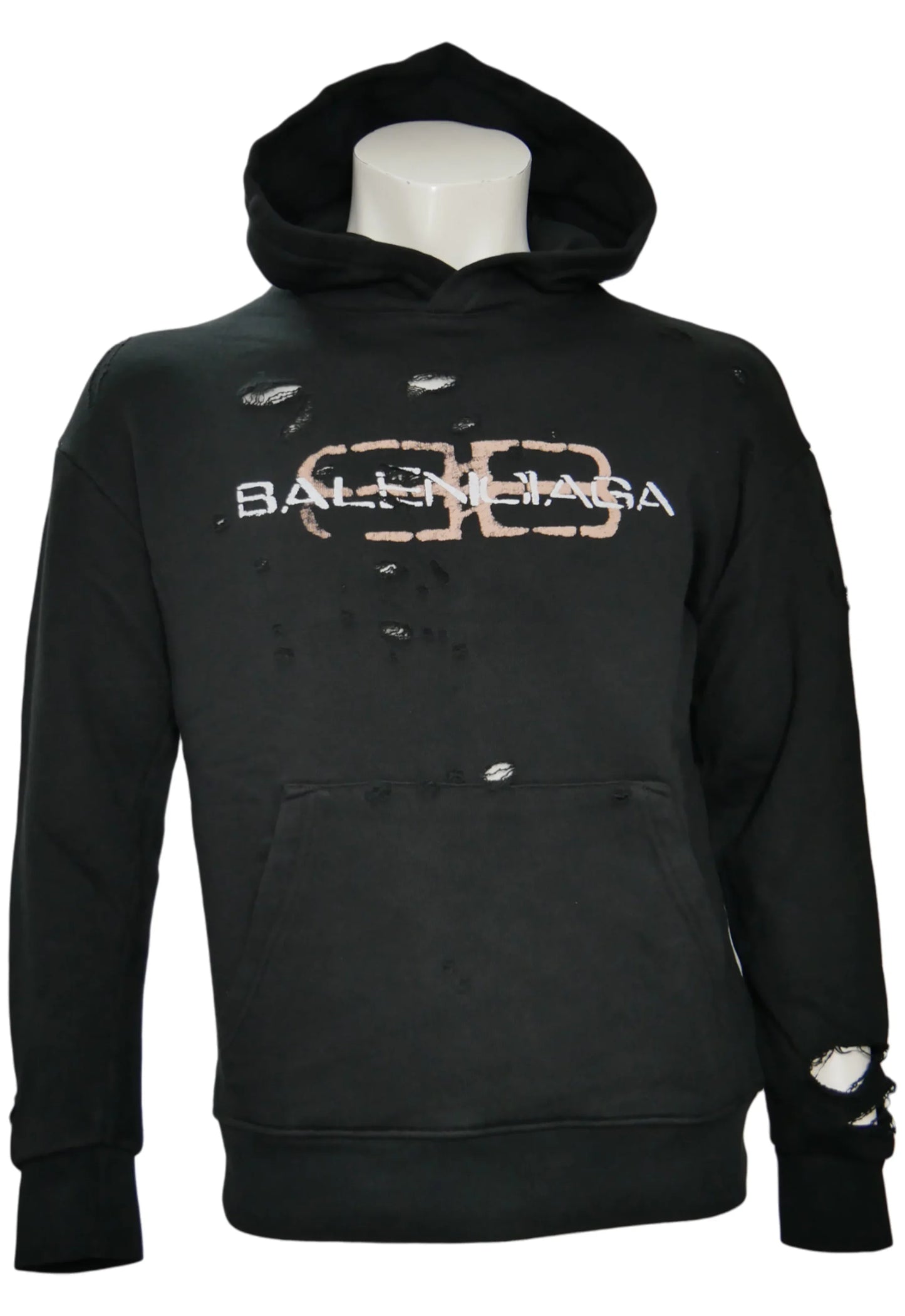 Balenciaga Herren Kapuzenpullover, Hoodie Schwarz - Original Designer Marken Outlet - Salvin Store