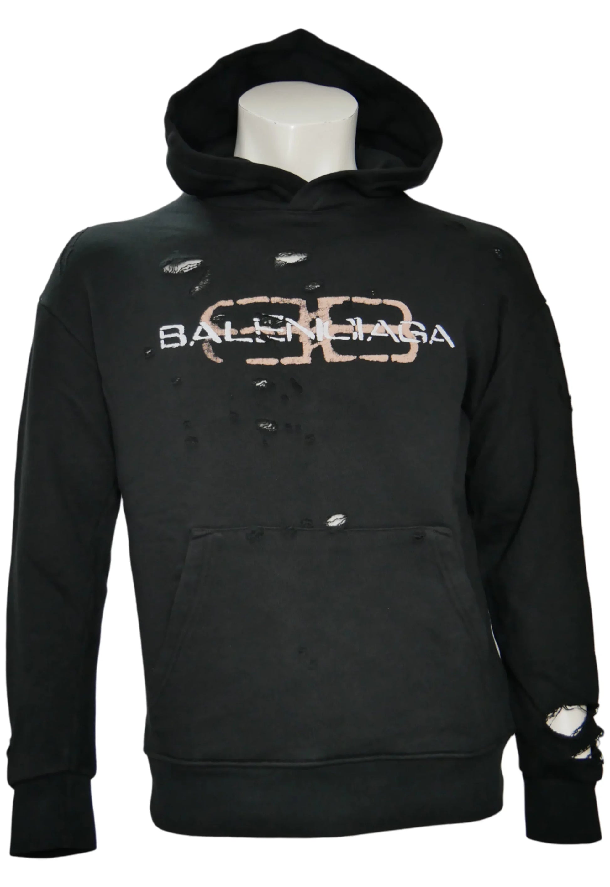 Balenciaga Herren Kapuzenpullover, Hoodie Schwarz - Original Designer Marken Outlet - Salvin Store