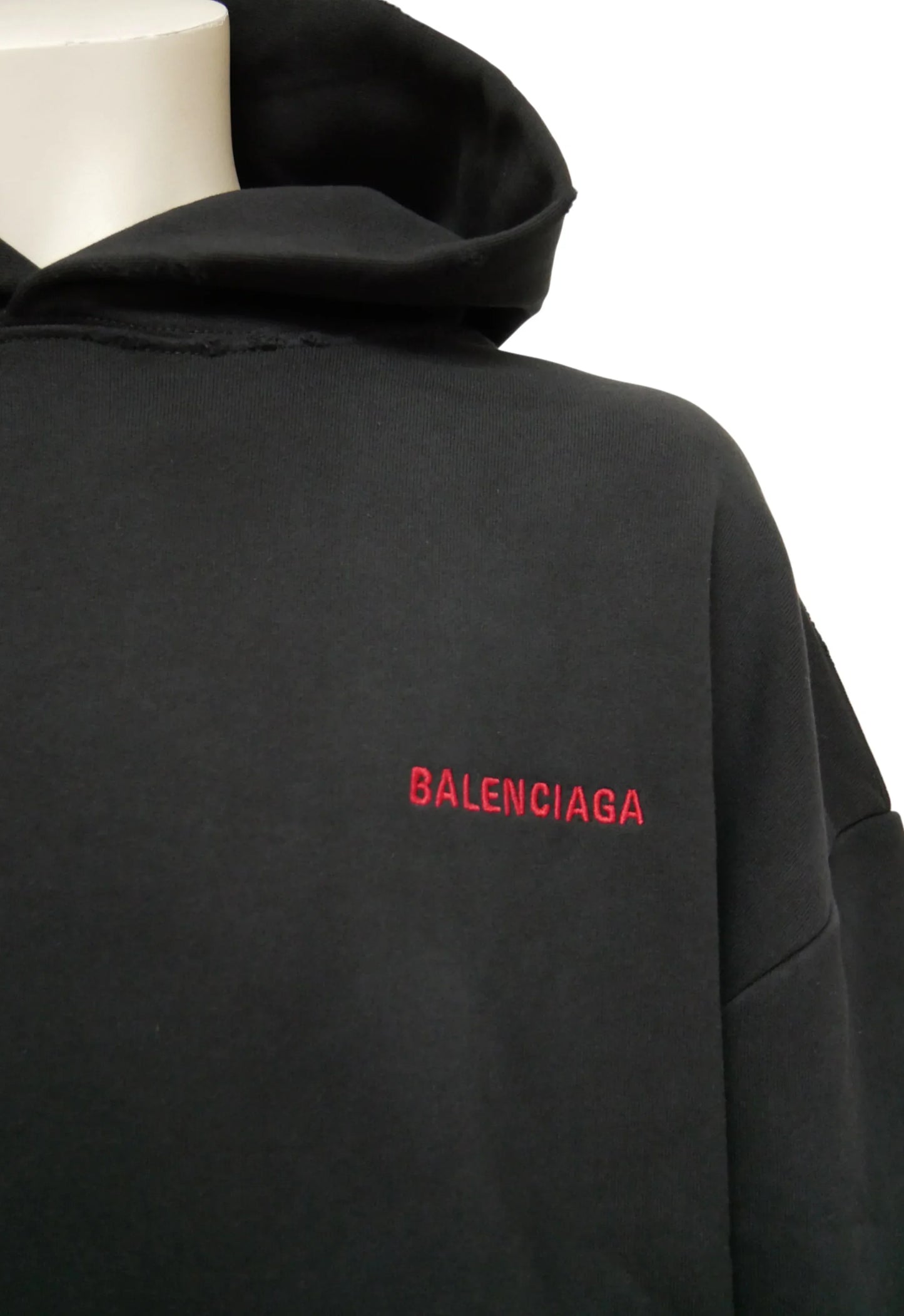 Balenciaga Herren Oversized Kapuzenpullover, Hoodie Schwarz - Original Designer Marken Outlet - Salvin Store