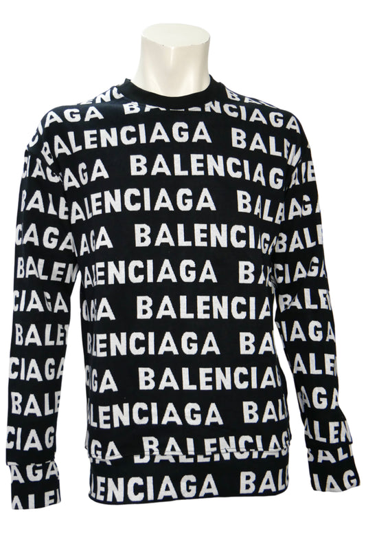 Balenciaga Herren Strickpullover Schwarz