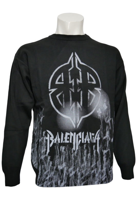 Balenciaga Herren Strickpullover Schwarz