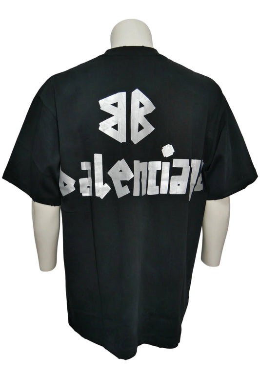 Balenciaga Herren Oversized T-Shirt Schwarz - Original Designer Marken Outlet - Salvin Store