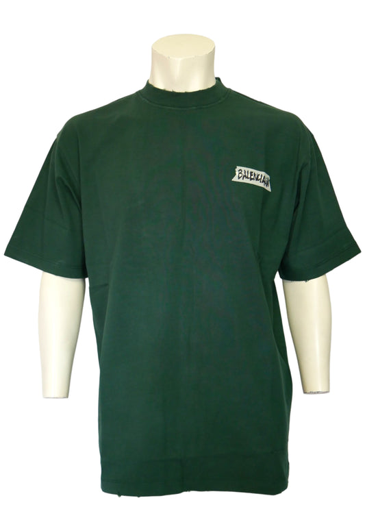 Balenciaga Herren T-Shirt Grün