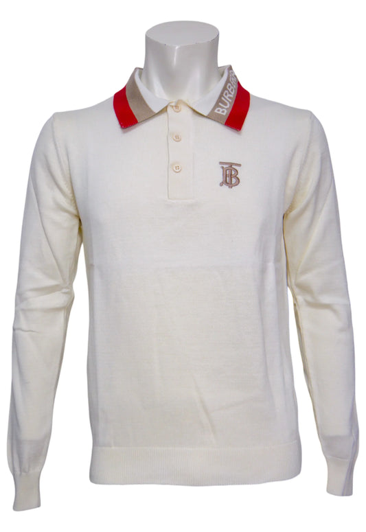 Burberry Herren Strickpullover Weiss - Original Designer Marken Outlet - Salvin Store