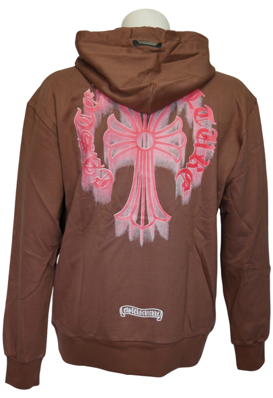 Chrome Hearts Herren Oversized Hoodie Braun