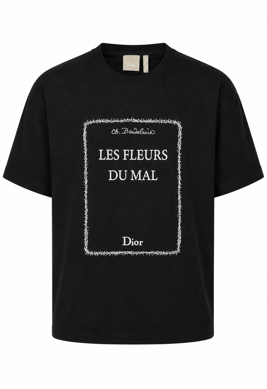 Dior Herren T-Shirt with Book Cover Embroidery, Relaxed Fit