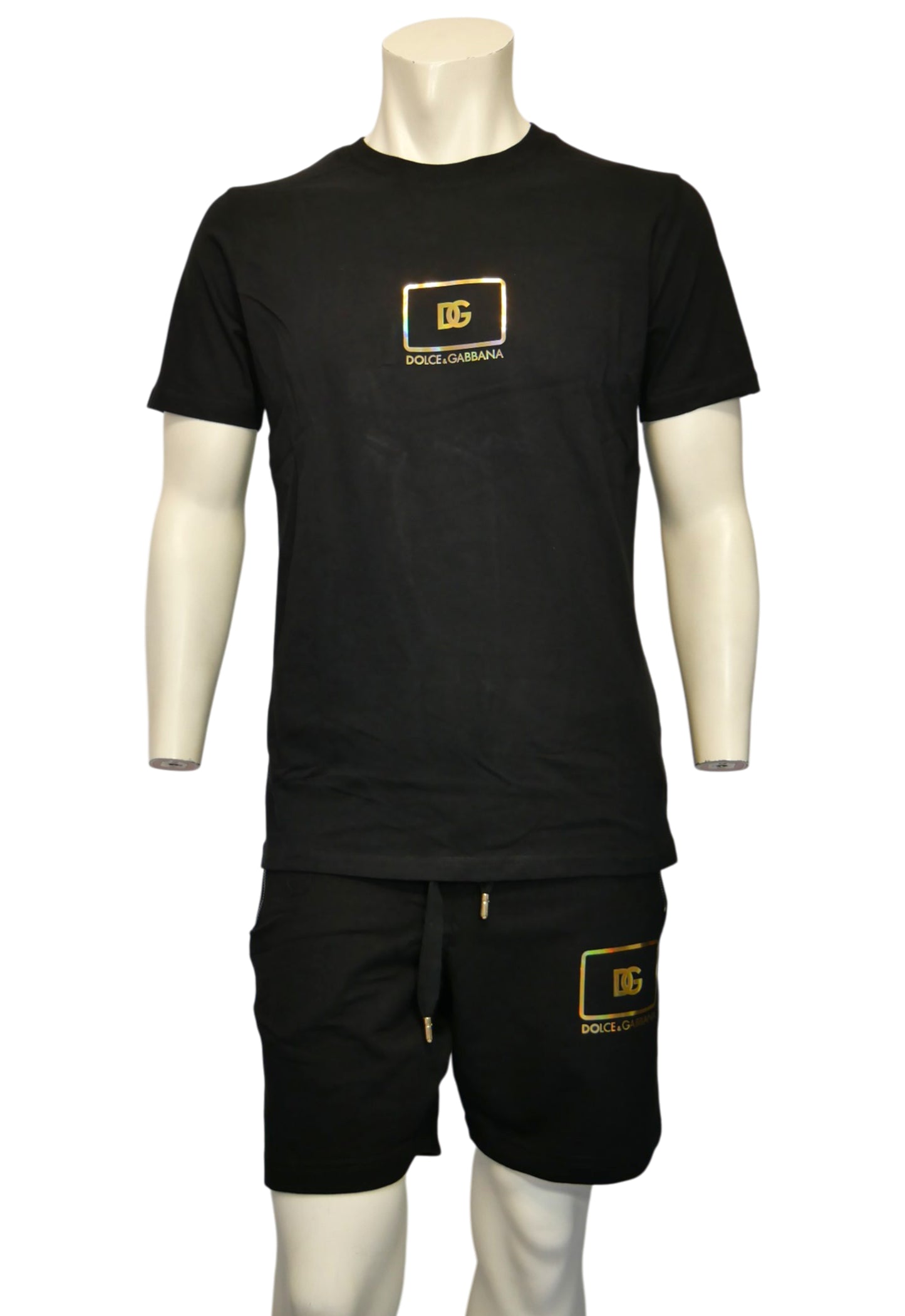 Dolce & Gabbana Herren Kurzer Trainingsanzug Schwarz