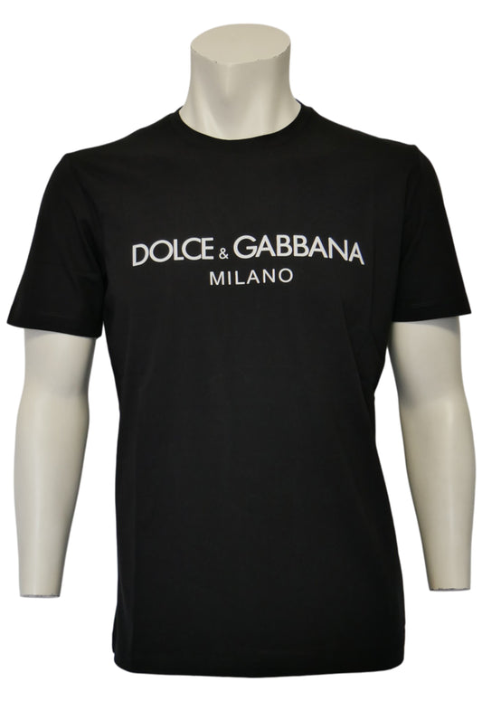 Dolce & Gabbana T-shirt da uomo Nero in cotone stretch