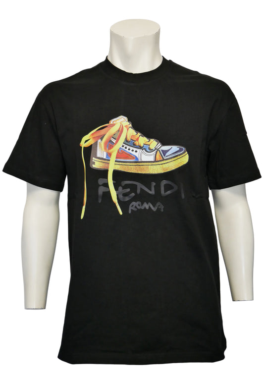 Fendi Heren T-shirt Zwart
