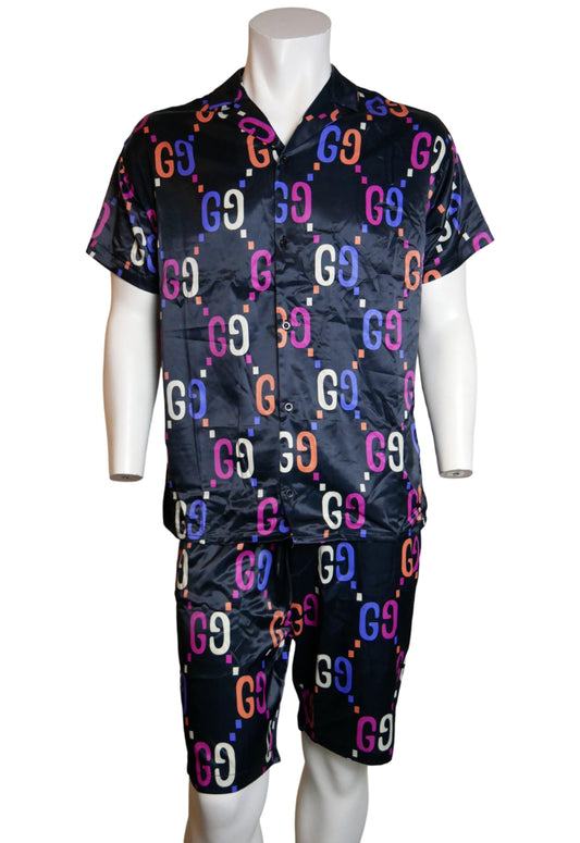 Gucci Herren Hemd & Short aus Seide – Vorderansicht