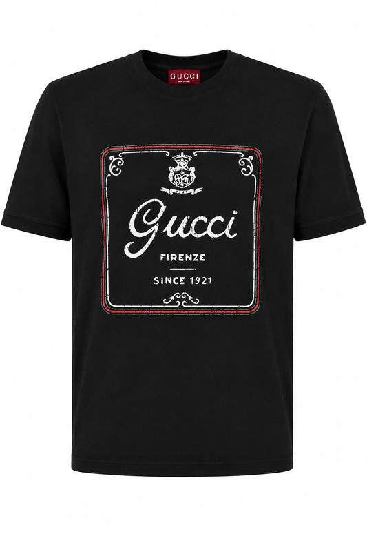 Gucci Men's Cotton Jersey T-Shirt with Print Black