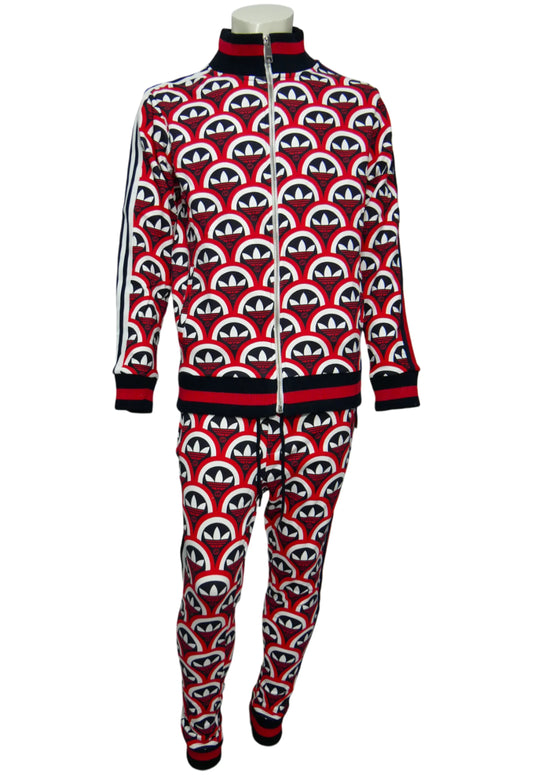 Gucci X Adidas Herren Trainingsanzug Rot - Original Designer Marken Outlet - Salvin Store