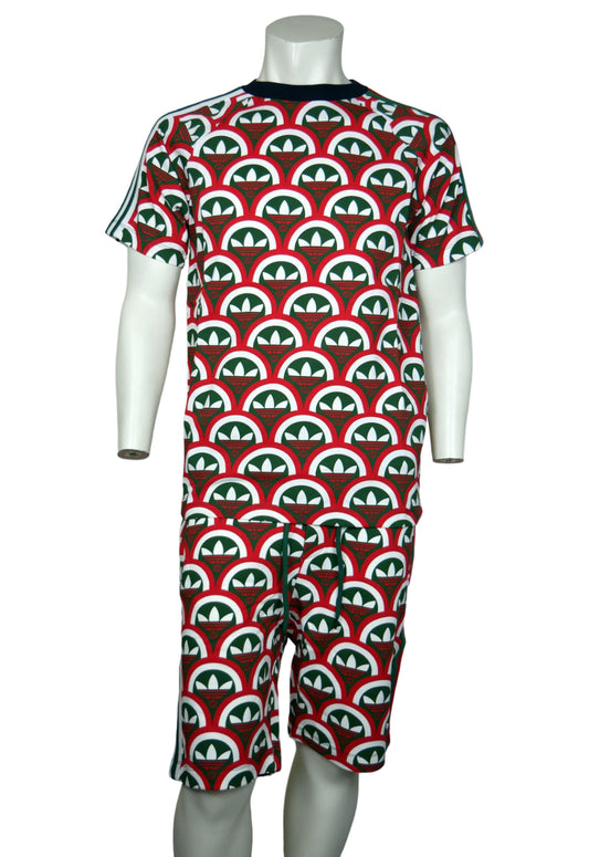 Gucci Herren Trainingsanzug X Adidas kurzer – Vorderansicht