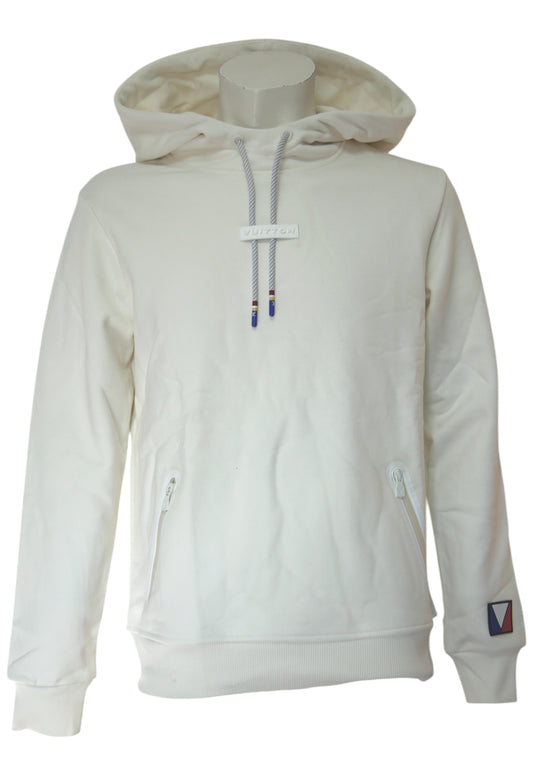 Louis Vuitton Herren Kapuzenpullover Weiß mit Logo-Details