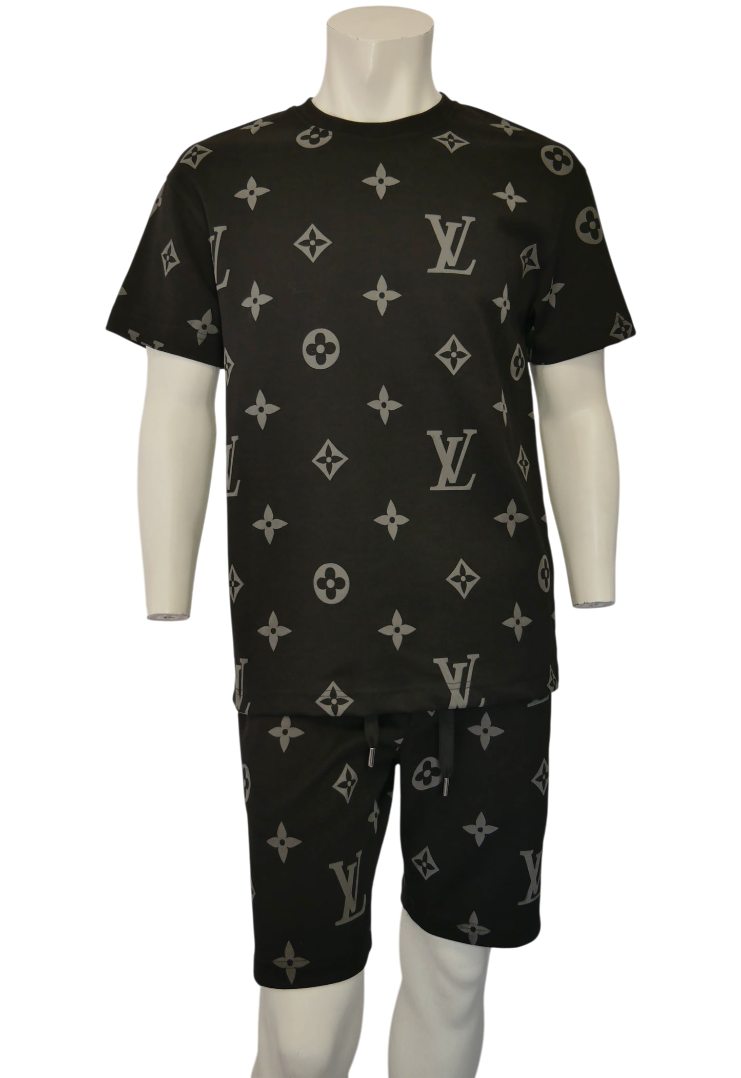 Louis Vuitton Herren Kurzer Trainingsanzug Schwarz