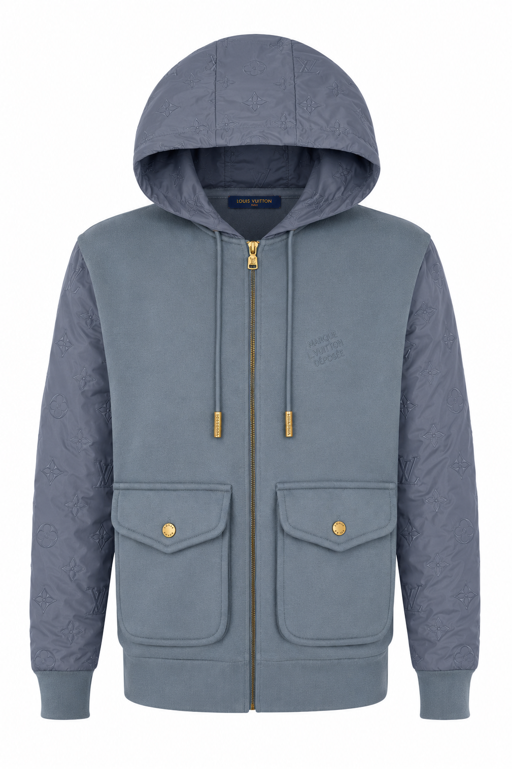 Louis Vuitton Signature Hybrid Hooded Zip-Up Sweatshirt