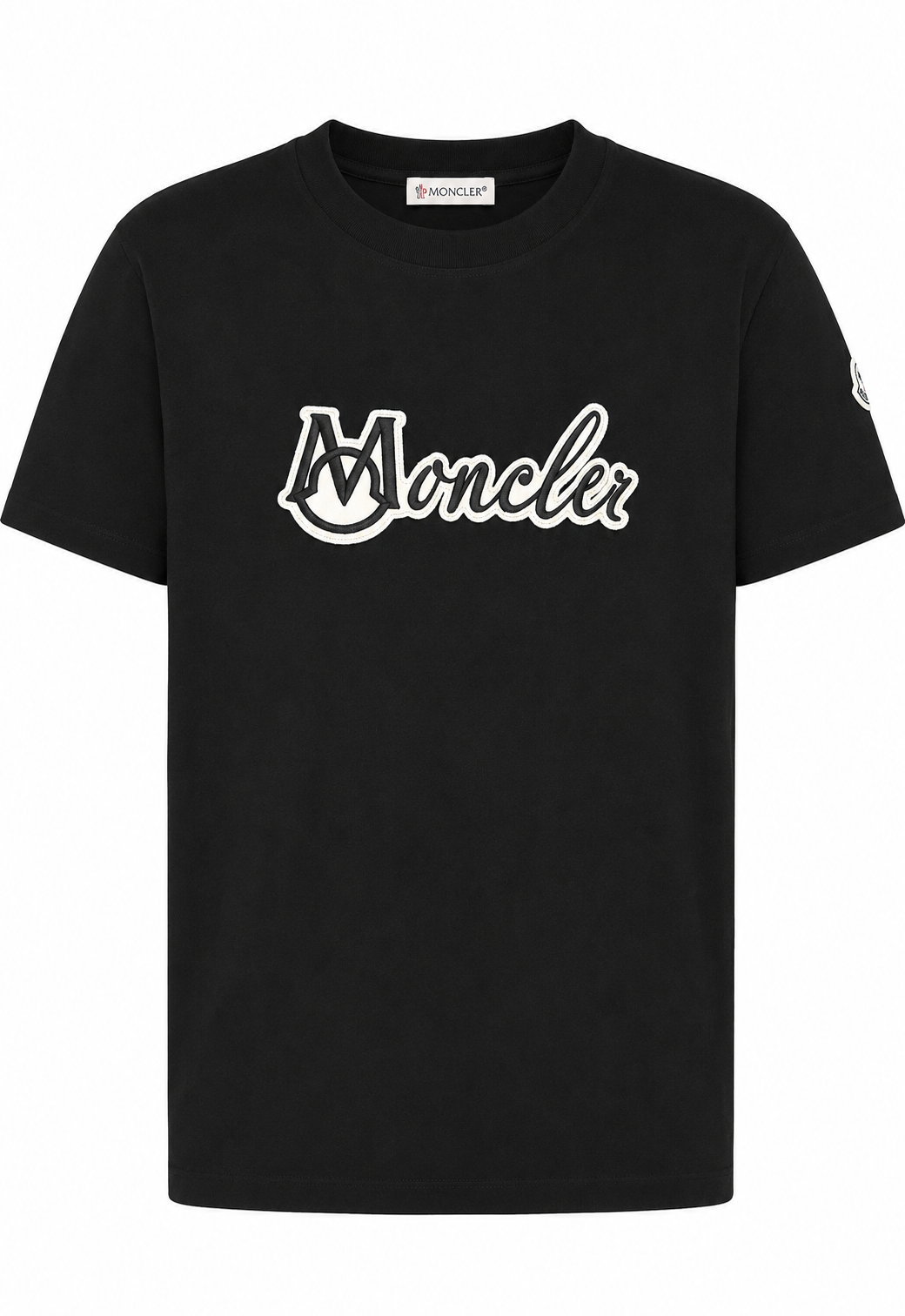 Moncler Herren T-Shirt Embroidered Varsity Logo Cotton